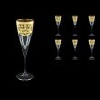 Fusion CFL F0026 Champagne Flutes 170ml 6pcs in Natalia Golden Black Decor (F0026-0110)