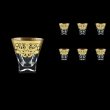 Fusion B3 F0026 Whisky Glasses 200ml 6pcs in Natalia Golden Black Decor (F0026-0103)