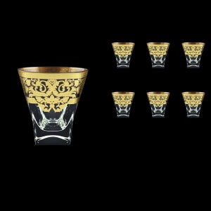 Fusion B2 F0026 Whisky Glasses 270ml 6pcs in Natalia Golden Black Decor (F0026-0102)