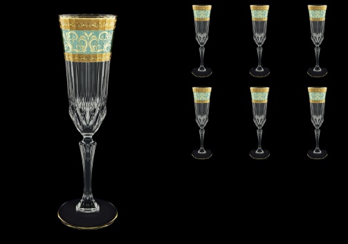 Adagio CFL AALT Champagne Flutes 180ml 6pcs in Allegro Golden Turquoise Light (6T-645/L)