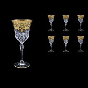 Adagio C2 F0026 Wine Glasses 280ml 6pcs in Natalia Golden Black Decor (F0026-0412)