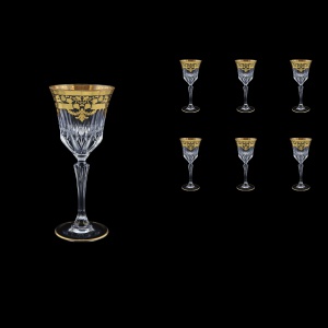 Adagio C4 F0026 Wine Glasses 150ml 6pcs in Natalia Golden Black Decor (F0026-0414)