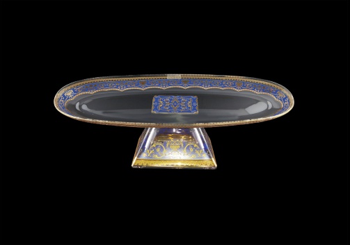 Fenice OTD FELC Oval Tray 41x11,5cm 1pc in Flora´s Empire Golden Blue Light D. (23-966/L)