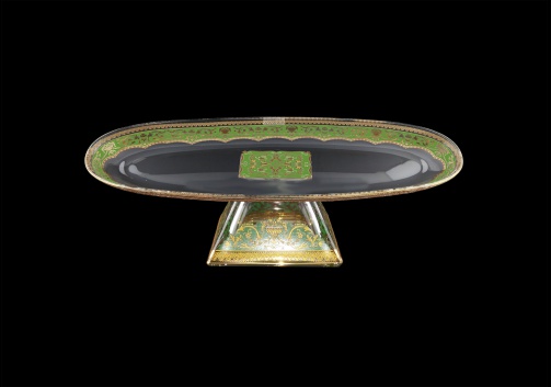 Fenice OTD FELG Oval Tray 41x11,5cm 1pc in Flora´s Empire Golden Green Light D. (24-966/L)