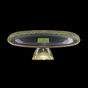 Fenice OTD FELG Oval Tray w/F 50x16cm 1pc in Flora´s Empire Golden Green Light (24-979/L)