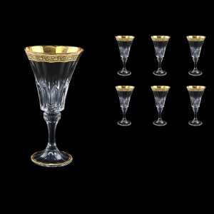 Wellington C2 WMGB Wine Glasses 280ml 6pcs in Lilit Golden Black Decor (31-2012)