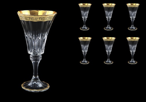 Wellington C2 WMGB Wine Glasses 280ml 6pcs in Lilit Golden Black Decor (31-2012)
