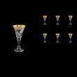 Wellington C5 WMGB Liquere Glasses 49ml 6pcs in Lilit Golden Black Decor (31-2015)