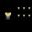 Fusion B5 F002T Liqueur Tumblers 65ml 6pcs in Natalia Golden Turquoise Decor (F002T-0105)