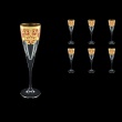 Fusion CFL F0022 Champagne Flutes 170ml 6pcs in Natalia Golden Red Decor (F0022-0110)