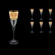 Fusion CFL F0022 Champagne Flutes 170ml 6pcs in Natalia Golden Red Decor (F0022-0110)