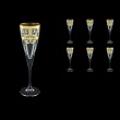 Fusion CFL F0023 Champagne Flutes 170ml 6pcs in Natalia Golden Blue Decor (F0023-0110)