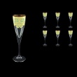 Fusion CFL F002T Champagne Flutes 170ml 6pcs in Natalia Golden Turquoise D. (F002T-0110)