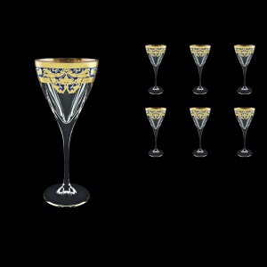 Fusion C2 F0023 Wine Glasses 250ml 6pcs in Natalia Golden Blue Decor (F0023-0112)