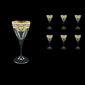 Fusion C3 F0023 Wine Glasses 210ml 6pcs in Natalia Golden Blue Decor (F0023-0113)