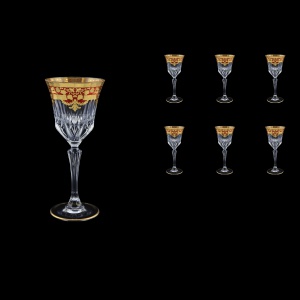 Adagio C4 F0022 Wine Glasses 150ml 6pcs in Natalia Golden Red Decor (F0022-0414)
