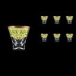 Fusion B3 F0024 Whisky Glasses 200ml 6pcs in Natalia Golden Green Decor (F0024-0103)