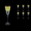Fusion CFL F0024 Champagne Flutes 170ml 6pcs in Natalia Golden Green Decor (F0024-0110)
