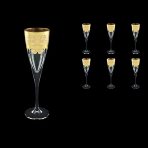Fusion CFL F0025 Champagne Flutes 170ml 6pcs in Natalia Golden Ivory Decor (F0025-0110)