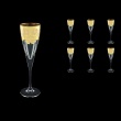 Fusion CFL F0025 Champagne Flutes 170ml 6pcs in Natalia Golden Ivory Decor (F0025-0110)