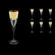 Fusion CFL F0025 Champagne Flutes 170ml 6pcs in Natalia Golden Ivory Decor (F0025-0110)