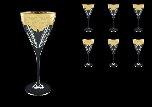 Fusion C2 F0025 Wine Glasses 250ml 6pcs in Natalia Golden Ivory Decor (F0025-0112)