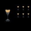 Fusion C5 F0022 Liqueur Glasses 70ml 6pcs in Natalia Golden Red Decor (F0022-0115)