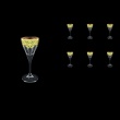 Fusion C5 F0024 Liqueur Glasses 70ml 6pcs in Natalia Golden Green Decor (F0024-0115)