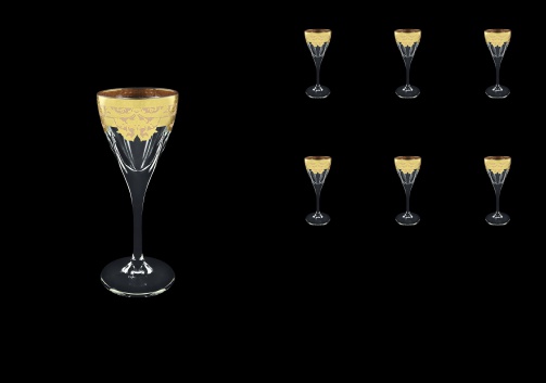 Fusion C5 F0025 Liqueur Glasses 70ml 6pcs in Natalia Golden Ivory Decor (F0025-0115)