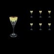 Fusion C5 F002T Liqueur Glasses 70ml 6pcs in Natalia Golden Turquoise Decor (F002T-0115)