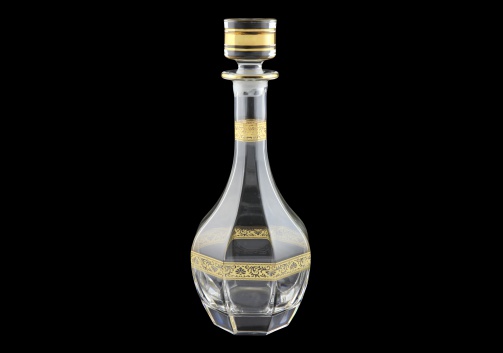 Provenza RD CNGL Round CHIC Decanter 1000ml 1pc in Romace Golden Bright Decor (33-0020/BT)