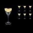 Fusion C3 F0021 Wine Glasses 210ml 6pcs in Natalia Golden White Decor (F0021-0113)