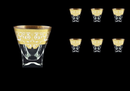 Fusion B3 F0021 Whisky Glasses 200ml 6pcs in Natalia Golden White Decor (F0021-0103)