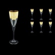 Fusion CFL F0021 Champagne Flutes 170ml 6pcs in Natalia Golden White Decor (F0021-0110)