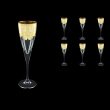 Fusion CFL F0021 Champagne Flutes 170ml 6pcs in Natalia Golden White Decor (F0021-0110)