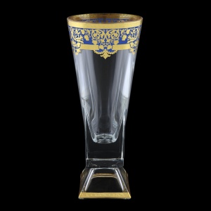 Fusion VVD F0023 Large Vase V300 38,5cm 1pc in Natalia Golden Blue Decor (F0023-017B)
