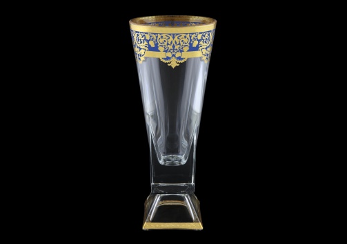 Fusion VVD F0023 Large Vase V300 38,5cm 1pc in Natalia Golden Blue Decor (F0023-017B)