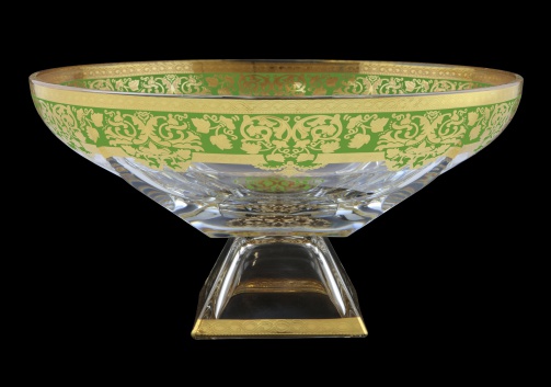 Fusion MOD F0024 Bowl 305 d30,5cm 1pc in Natalia Golden Green Decor (F0024-016I)