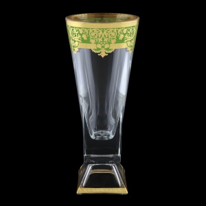 Fusion VVD F0024 Large Vase V300 38,5cm 1pc in Natalia Golden Green Decor (F0024-017B)