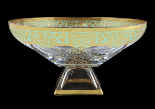 Fusion MOD F002T Bowl 305 d30,5cm 1pc in Natalia Golden Turquoise Decor (F002T-016I)