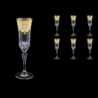 Adagio CFL F0021 Champagne Flutes 180ml 6pcs in Natalia Golden White Decor (F0021-0410)