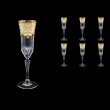 Adagio CFL F0021 Champagne Flutes 180ml 6pcs in Natalia Golden White Decor (F0021-0410)