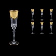 Adagio CFL F0025 Champagne Flutes 180ml 6pcs in Natalia Golden Ivory Decor (F0025-0410)