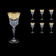 Adagio C2 F0021 Wine Glasses 280ml 6pcs in Natalia Golden White Decor (F0021-0412)