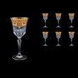 Adagio C2 F0022 Wine Glasses 280ml 6pcs in Natalia Golden Red Decor (F0022-0412)
