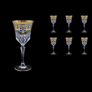 Adagio C2 F0023 Wine Glasses 280ml 6pcs in Natalia Golden Blue Decor (F0023-0412)