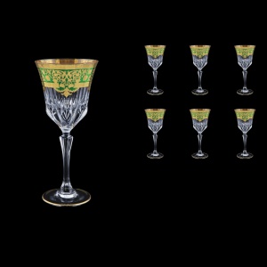 Adagio C2 F0024 Wine Glasses 280ml 6pcs in Natalia Golden Green Decor (F0024-0412)