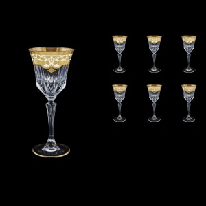 Adagio C3 F0021 Wine Glasses 220ml 6pcs in Natalia Golden White Decor (F0021-0413)