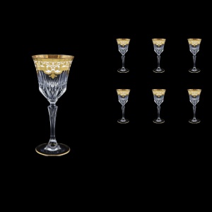 Adagio C4 F0021 Wine Glasses 150ml 6pcs in Natalia Golden White Decor (F0021-0414)