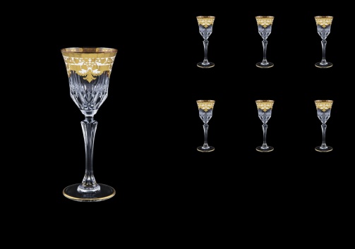 Adagio C5 F0021 Liqueur Glasses 80ml 6pcs in Natalia Golden White Decor (F0021-0415)